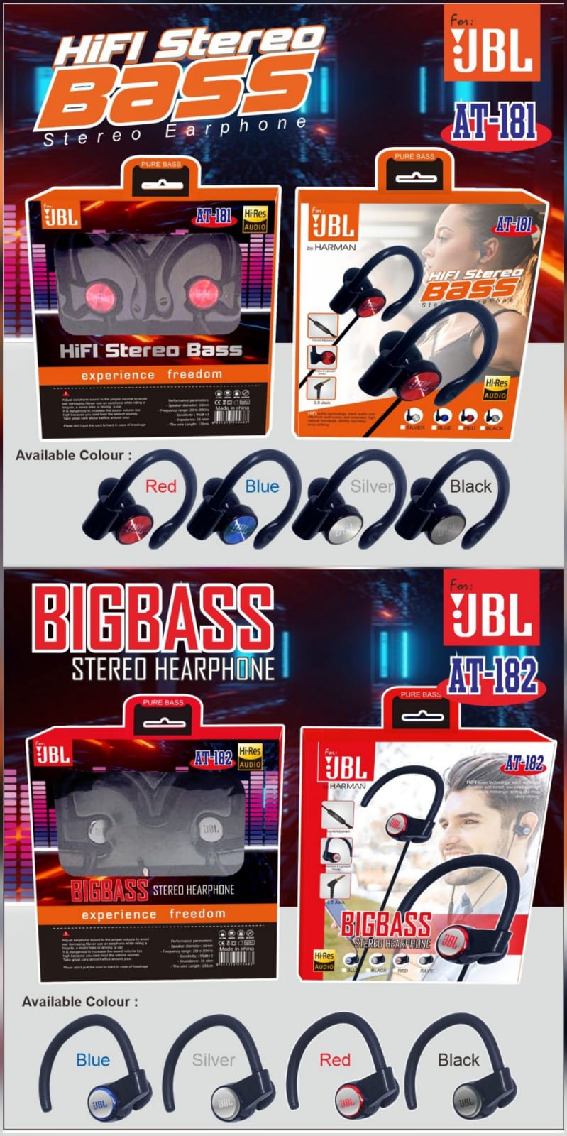 HEADSET CANTOLAN JBL + MIC PEKING IMPORT MODEL JBL AT-181